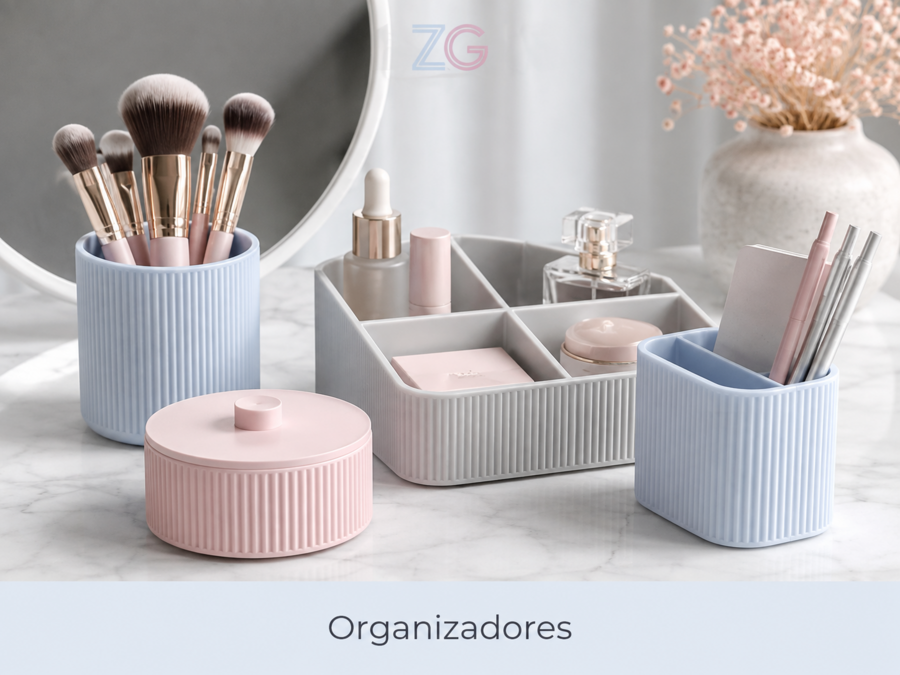 Exemplo de organizadores produzidos em impressão 3D